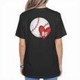Custom Baseball Mom Number 95 Heart For Mom Mommy Women's T-Shirt Back Print