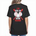 Cute Baseball Mom Out Of Your League Mommy Sports Players Women's T-Shirt Back Print