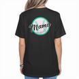 Cute Mama Script Font On Baseball Mom Women's T-Shirt Back Print