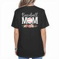 Floral Baseball Mom Mother's Day Cute Baseball Mama Mommy Women's T-Shirt Back Print Floral Baseball Mom Mother's Day Cute Baseball Mama Mommy Women's T-Shirt Back Print