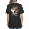 Game Day Vibes Football Baseball Mom Heart Women's T-Shirt Back Print