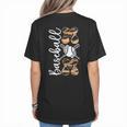 Happy Mother's Day Baseball Mom Leopard Softball Lover Women's T-Shirt Back Print Happy Mother's Day Baseball Mom Leopard Softball Lover Women's T-Shirt Back Print