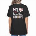 My Heart Is On That Court Baseball Player Baseball Mom Women's T-Shirt Back Print My Heart Is On That Court Baseball Player Baseball Mom Women's T-Shirt Back Print