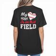 My Heart Is On That Field Baseball Player Baseball Mom Women's T-Shirt Back Print My Heart Is On That Field Baseball Player Baseball Mom Women's T-Shirt Back Print