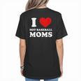 I Love Hot Baseball Moms I Heart Baseball Moms Women's T-Shirt Back Print