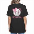 Mama Biggest Fan Coquette Bow Baseball Mom Fan Mother's Day Women's T-Shirt Back Print Mama Biggest Fan Coquette Bow Baseball Mom Fan Mother's Day Women's T-Shirt Back Print