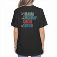 Mama Mommy Mom Bruh Baseball Mom Lover Mother's Day Women's T-Shirt Back Print