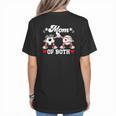 Mom Of Both Soccer Baseball Mom Of A Baseball Soccer Player Women's T-Shirt Back Print