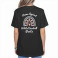 Moms Against Baseball Pants Baseball Mom Rainbow Women's T-Shirt Back Print Moms Against Baseball Pants Baseball Mom Rainbow Women's T-Shirt Back Print
