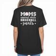 Moms Against White Baseball Pants For Baseball Moms Women's T-Shirt Back Print