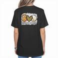 Peace Love Baseball Mom Leopard Print Mother's Day Women's T-Shirt Back Print Peace Love Baseball Mom Leopard Print Mother's Day Women's T-Shirt Back Print