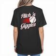 Pitch 'n Giggles Baseball Player Women Baseball Mom Women's T-Shirt Back Print Pitch 'n Giggles Baseball Player Women Baseball Mom Women's T-Shirt Back Print