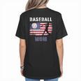 Proud Baseball MOM USA American Flag Family Game Day Women's T-Shirt Back Print Proud Baseball MOM USA American Flag Family Game Day Women's T-Shirt Back Print