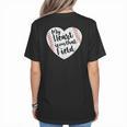 Retro My Heart Is On That Field Baseball Mom Mother's Day Women's T-Shirt Back Print Retro My Heart Is On That Field Baseball Mom Mother's Day Women's T-Shirt Back Print