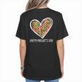 Softball Baseball Mom Valentine Leopard Heart Mother's Day Women's T-Shirt Back Print Softball Baseball Mom Valentine Leopard Heart Mother's Day Women's T-Shirt Back Print
