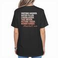 Uniform Washer Water Filler Cheerleader Baseball Mom Women's T-Shirt Back Print