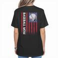 Vintage Baseball Mom Proud Family Summer Baseball Player Women's T-Shirt Back Print