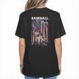 Vintage USA Flag Baseball Player Proud Baseball Mom Women's T-Shirt Back Print Vintage USA Flag Baseball Player Proud Baseball Mom Women's T-Shirt Back Print