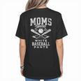 Women's Baseball Mom Moms Against Baseball Pants Proud Women's T-Shirt Back Print