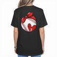 Womens Custom Baseball Mom Number 7 Heart For Mom Mommy Women's T-Shirt Back Print Womens Custom Baseball Mom Number 7 Heart For Mom Mommy Women's T-Shirt Back Print