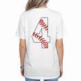 4 Laces 4th Birthday Boy Four Years Baseball Mom T-Shirt Women's T-Shirt Back Print 4 Laces 4th Birthday Boy Four Years Baseball Mom T-Shirt Women's T-Shirt Back Print