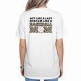 Act Like a Lady Scream Like a Baseball Mom Mother Women's T-Shirt Back Print Act Like a Lady Scream Like a Baseball Mom Mother Women's T-Shirt Back Print