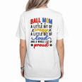 Ball Mom Proud Volleyball Baseball Mom Women's T-Shirt Back Print Ball Mom Proud Volleyball Baseball Mom Women's T-Shirt Back Print