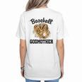 Baseball Godmother Leopard Heart Baseball Mom Game Day Women's T-Shirt Back Print Baseball Godmother Leopard Heart Baseball Mom Game Day Women's T-Shirt Back Print