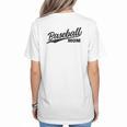Baseball Mom 1970s Retro Cursive Font Women's T-Shirt Back Print Baseball Mom 1970s Retro Cursive Font Women's T-Shirt Back Print