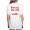 Baseball Mom Since 2019 Women's T-Shirt Back Print Baseball Mom Since 2019 Women's T-Shirt Back Print