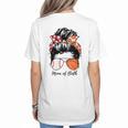 Baseball Mom Basketball Mom Of Both Messy Bun Mother's Day Women's T-Shirt Back Print Baseball Mom Basketball Mom Of Both Messy Bun Mother's Day Women's T-Shirt Back Print