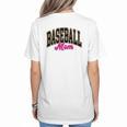 Baseball Mom Leopard Baseball Mama Life Girls Women Baller Premium Women's T-Shirt Back Print