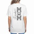 Baseball Mom Leopard Women's T-Shirt Back Print Baseball Mom Leopard Women's T-Shirt Back Print