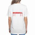 Baseball Mom Loud Proud Quote Game Day Sports Mama Saying Women's T-Shirt Back Print