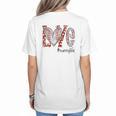 Baseball Mom Shirt Heart Love Baseball Nannylife Women's T-Shirt Back Print