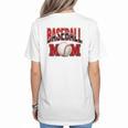 Baseball Mom Sports Red Women's T-Shirt Back Print Baseball Mom Sports Red Women's T-Shirt Back Print