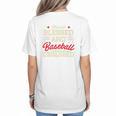 Baseball Mom Stressed Blessed And Baseball Obsessed Premium Women's T-Shirt Back Print