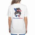 Baseball Mom USA American Flag 4th Of July Women's T-Shirt Back Print