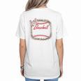 Baseball-Shirt Women Mama Mother Baseball Mom Premium Women's T-Shirt Back Print