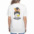 Busy Raising Ballers Softball Messy Bun Baseball Mom Women's T-Shirt Back Print Busy Raising Ballers Softball Messy Bun Baseball Mom Women's T-Shirt Back Print