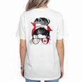 Canadian Baseball Mom Canada Flag Baseball Girl Women's T-Shirt Back Print Canadian Baseball Mom Canada Flag Baseball Girl Women's T-Shirt Back Print