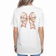 Coquette Bow Baseball Mama Baseball Mom Women Women's T-Shirt Back Print Coquette Bow Baseball Mama Baseball Mom Women Women's T-Shirt Back Print