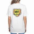 Dirt And Diamonds Baseball Leopard Baseball Mom Women's T-Shirt Back Print