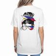 Filipina Baseball Mom Philippines Flag Baseball Girl Women's T-Shirt Back Print