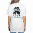 Guatemala Baseball Mom Messy Bun Women's T-Shirt Back Print Guatemala Baseball Mom Messy Bun Women's T-Shirt Back Print