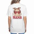 Heart Glasses Baseball Mama Baseball Mom Mother's Day Women's T-Shirt Back Print