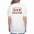 Home Plate Social Club Softball Season Baseball Mom Women's T-Shirt Back Print