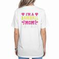 I'm A Baseball Mom Of Course I'm Broke Baseball Mom Raglan Baseball Tee Women's T-Shirt Back Print