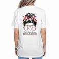 Kinda Busy Raising Ballers Messy Bun Funny Baseball Mom Women's T-Shirt Back Print Kinda Busy Raising Ballers Messy Bun Funny Baseball Mom Women's T-Shirt Back Print