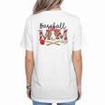 Leopard Baseball Mom Game Day Vibes Mother's Day Women's T-Shirt Back Print